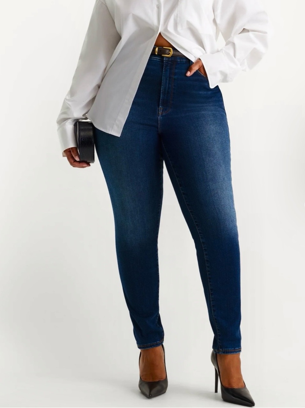 GOOD AMERICAN 14-18 Good Waist Always Fits Good Legs HR Skinny Stretch Jeans